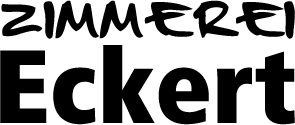 Zimmerei Eckert Logo Schwarz goldencut Filmmarketing for Brands Zimmerei Eckert Logo schwarz auf weißem Hintergrund